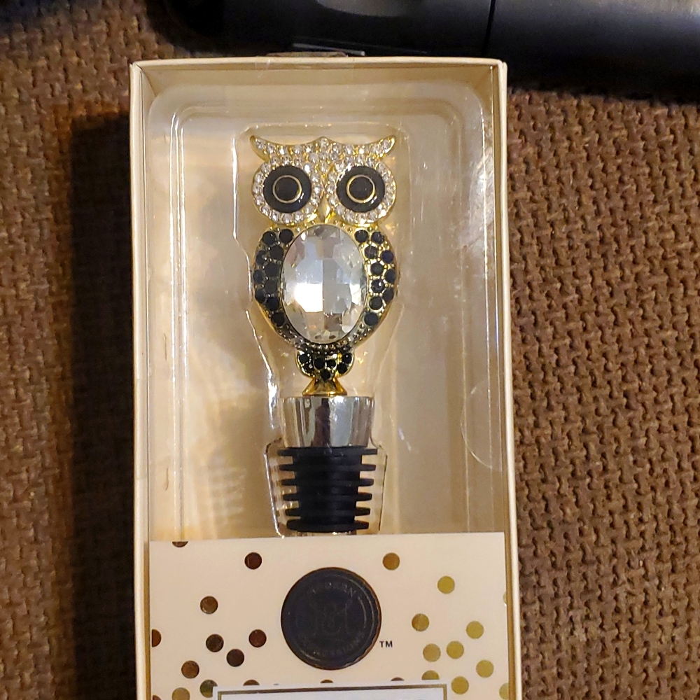 Modern Expressions Owl Wine Stopper-NIB-Whimsical and Useful